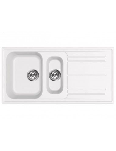 Lavello da incasso Smeg in composito Bianco