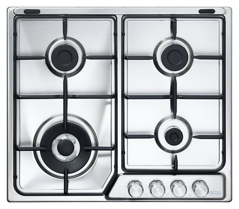 Delonghi DFI 46 ASDV Piano Cottura Gas 4 Fornelli 58 cm Acciaio inossidabile