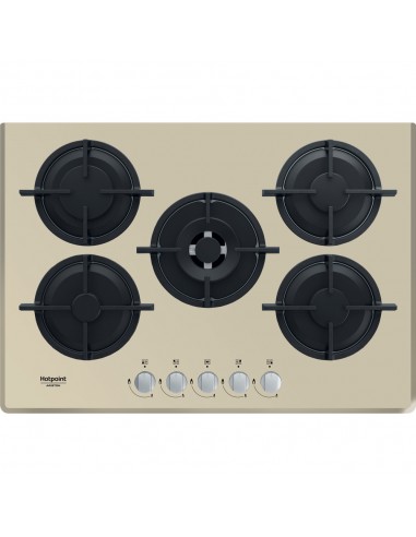 Hotpoint HAGD 72S/CH Piano Cottura Gas 5 Fornelli 73 cm Champagne