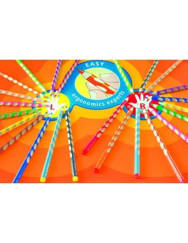 Matite colorate Stabilo EASYcolors per mancini - 12 pz