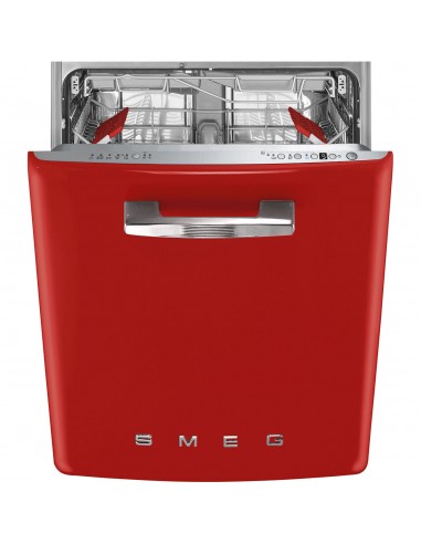 Smeg Lavastoviglie da Incasso STFABRD3 con Design Vintage Rosso