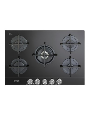 DE LONGHI NSL575NC Piano Cottura Gas 5 Fornelli 75 cm Nero