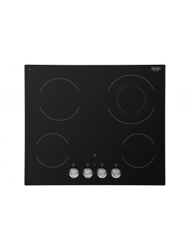 DE LONGHI PVC61FK Piano Cottura Piastra sigillata 4 Fornelli 60 cm Nero
