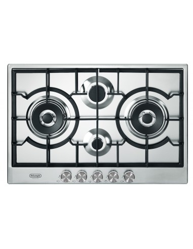 DE LONGHI NSL475X Piano Cottura Gas 4 Fornelli 75 cm Acciaio inossidabile