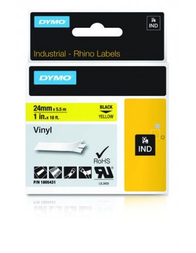 Dymo Nastro 24MMX 5 5M VINILE NE/GI - 1805431