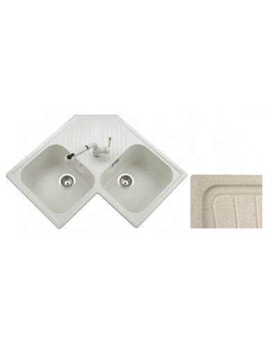 Plados Telma FTA8320UG94 Lavello 83 X 50 cm 2 vasche Avena