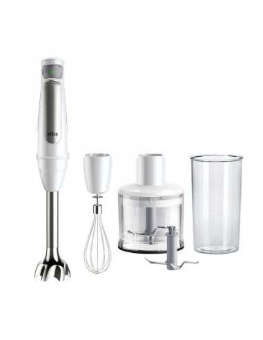 Braun 0X22111420 Frullatore a immersione 0,6 L 1000 W Stainless steel, Bianco