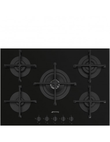 Smeg PV275B Piano Cottura Gas 5 Fornelli 72 cm Nero