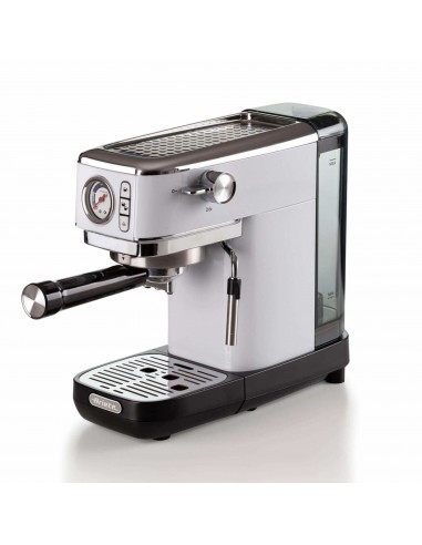 Ariete 1381/14 METAL SLIM Macchina per espresso Cialde caffè, Caffè macinato 2 tazze 1,1 L 1300 W Bianco