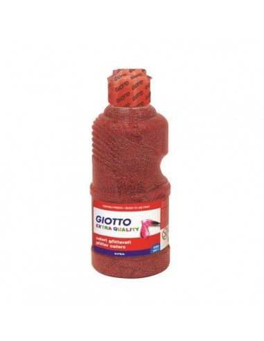 Tempera Giotto glitter in flacone da 250 ml rosso brillante