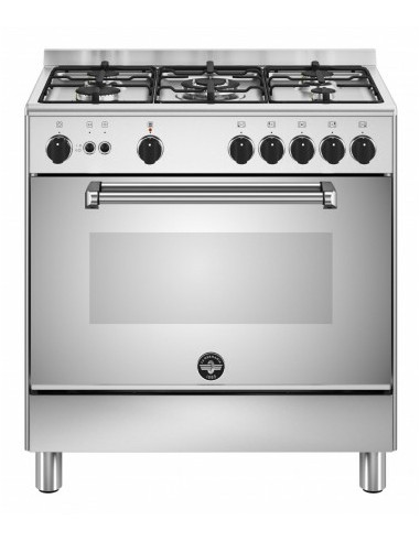Bertazzoni La Germania Cucina a Gas AMN855GXV/24 in Acciaio Inox