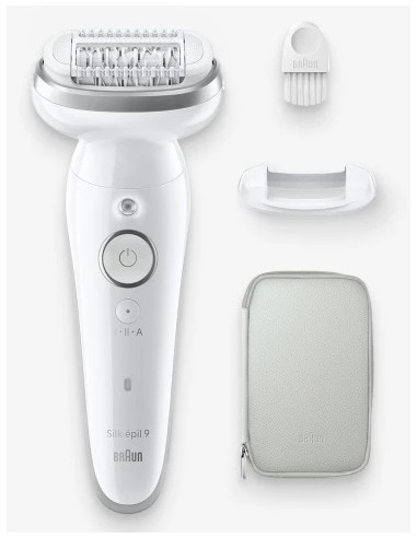 Braun SES9-011 3D Epilatore Batteria 40 pinzette velocità Grigio, Bianco