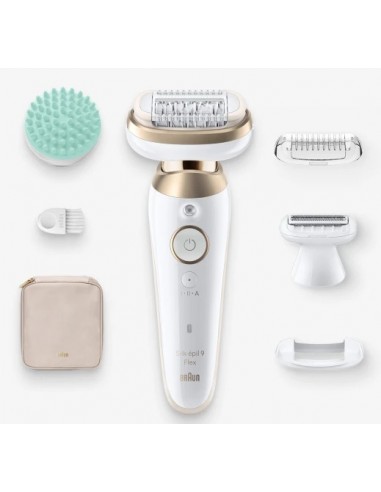 Braun SES9-071 3D Epilatore Batteria 40 pinzette velocità Oro, Bianco
