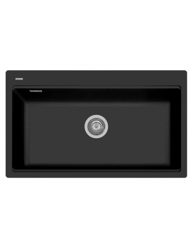 PLADOS LX8610/70 Lavello 86 cm 1 vasca con gocciolatoio Nero