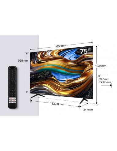 TCL LCD 75 P79B UHD GOOGLE TV 75"" , DVB-T2 S/2, HDR, UHD,GOOGLE TV