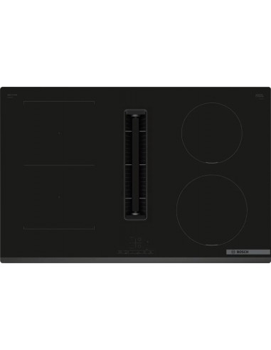 Bosch Piano cottura a induzione Serie 4 con cappa integrata Nero Classe B