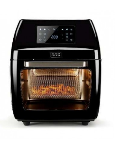 Friggitrice ad Aria Black & Decker con 8 Programmi e 6 Accessori