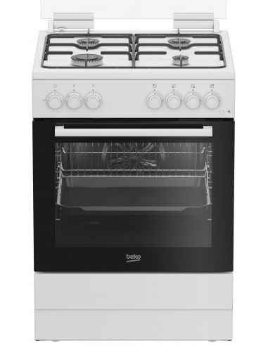 Beko FBE62011WC Cucina Gas 4 Fornelli con Forno Elettrico (Bianco)