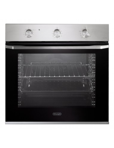 DE LONGHI NSFGE9XL Forno elettrico, Forno a gas naturale 76 L Classe A Nero, Argento, Trasparente