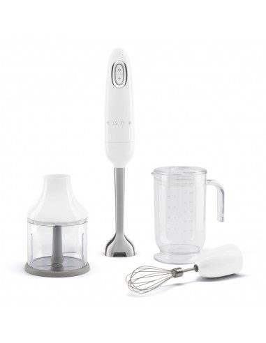 Smeg Frullatore Immersione con Accessori 50's Style – Bianco LUCIDO – HBF03WHEU