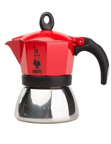 Bialetti Moka Induction Rosso per 2 Tazze