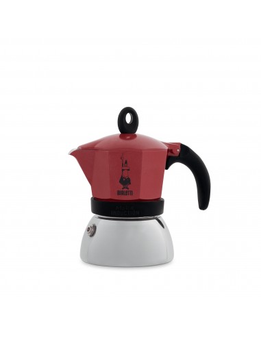 Bialetti Caffettiera a Moka Induzione Rosso 4 Tazze