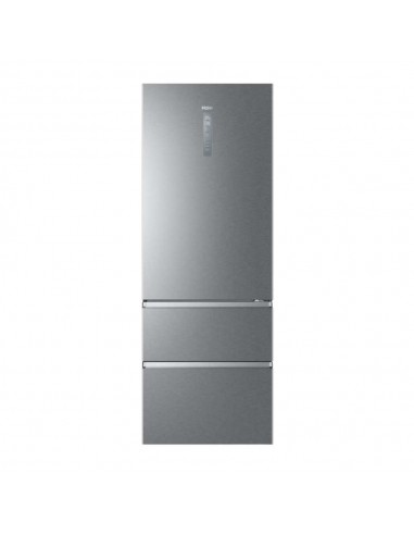 Haier A3FE744CPJ Frigorifero Combinato 483 L No Frost Classe E Platino, Acciaio inox