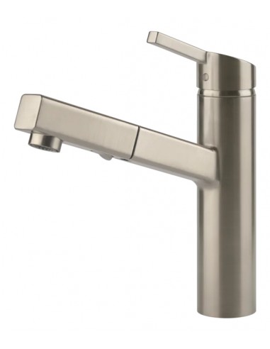 Gessi THALIUM 60535.149 Rubinetto monocomando girevole con doccetta estraibile doppio getto Finox Brushed Nickel