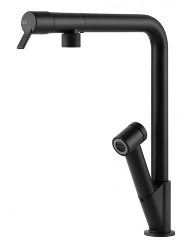 Gessi FISSO 60640.299 Rubinetto monocomando girevole con doccetta estraibile mono getto Matte Black