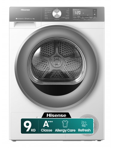 Asciugatrice Hisense DH3S902BWCCA Libera installazione 9 kg Bianco