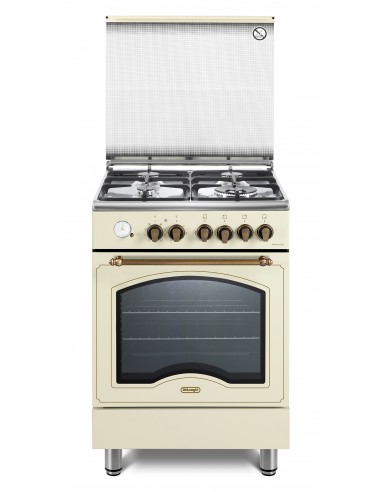 DE LONGHI PEMB664CLSG Cucina Gas 4 Fornelli con forno Elettrico Crema