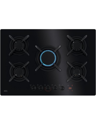 Aeg HKB75453NB Piano Cottura Gas 5 Fornelli 74 cm Nero
