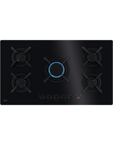 Aeg HKB95453NB Piano Cottura Gas 5 Fornelli 88 cm Nero