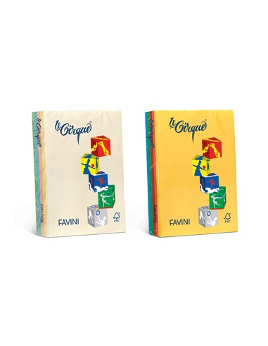 Carta colorata Favini Le Cirque A4 80 g/m&sup2; 5 colori tenui