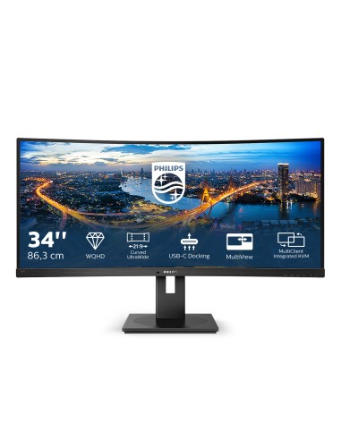 "Philips 346B1C/00 Monitor LCD 34"" WQHD 3440 x 1440 Pixel 178° Nero"