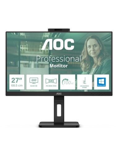 "Aoc Q27P3CW Monitor LED 27"" Quad HD 2560 x 1080 Pixel Nero"