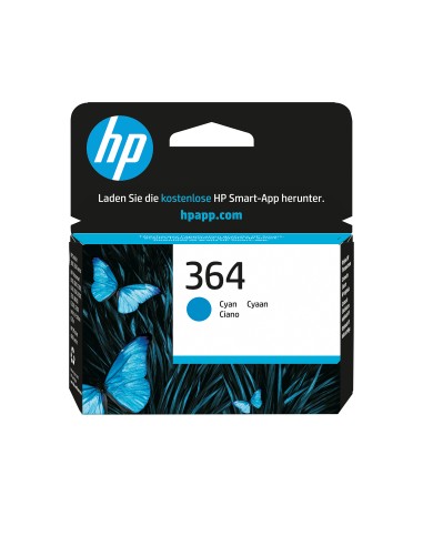 immagine di Hp 364 Cartuccia Ciano Originale 300 pagine - CB318EE