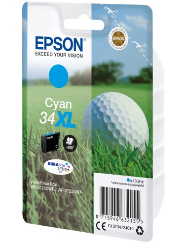Epson 34XL Cartuccia Ciano Originale 950 pagine - C13T34724010