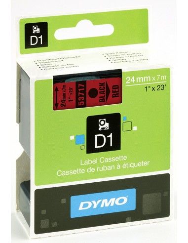 Dymo Nastro D1 24MMX7M NERO SU ROSSO - S0720970A